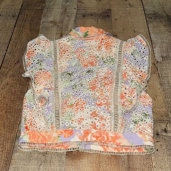 Alice + Olivia embroidered Eyelet top jacket - Picture 10 of 12